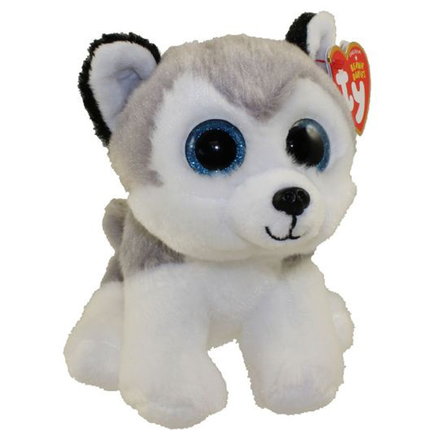 Ty Beanie Baby Buff the dog (Husky - Large Eyes) 6 inches - Mint | eBay