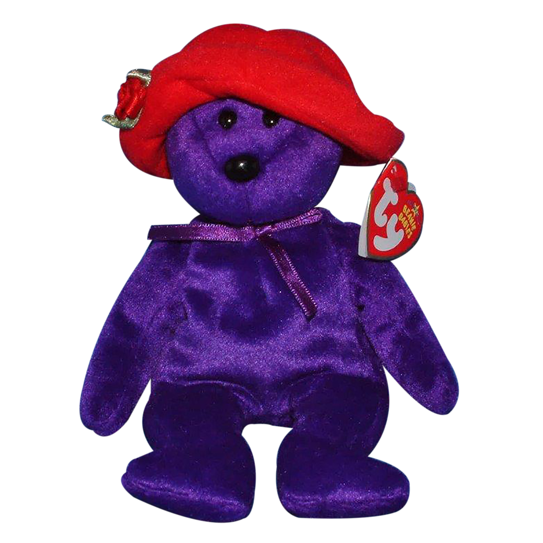 purple ty beanie bear