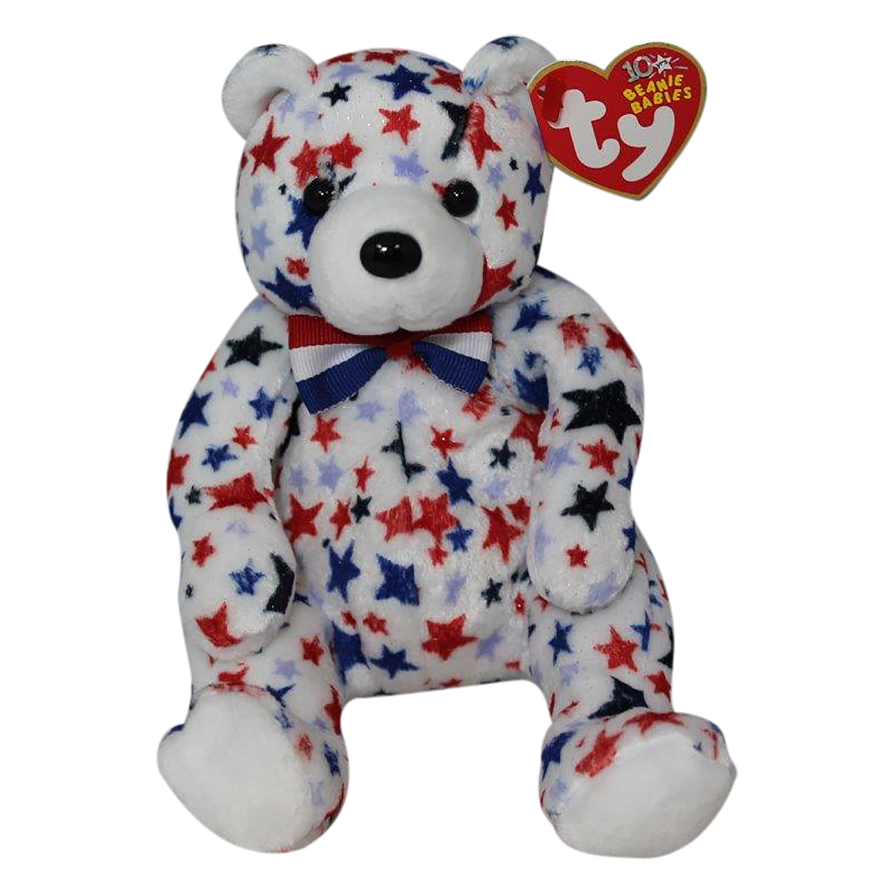 MWMT Patriotic Bear White 2003 Ty Beanie Baby Sam