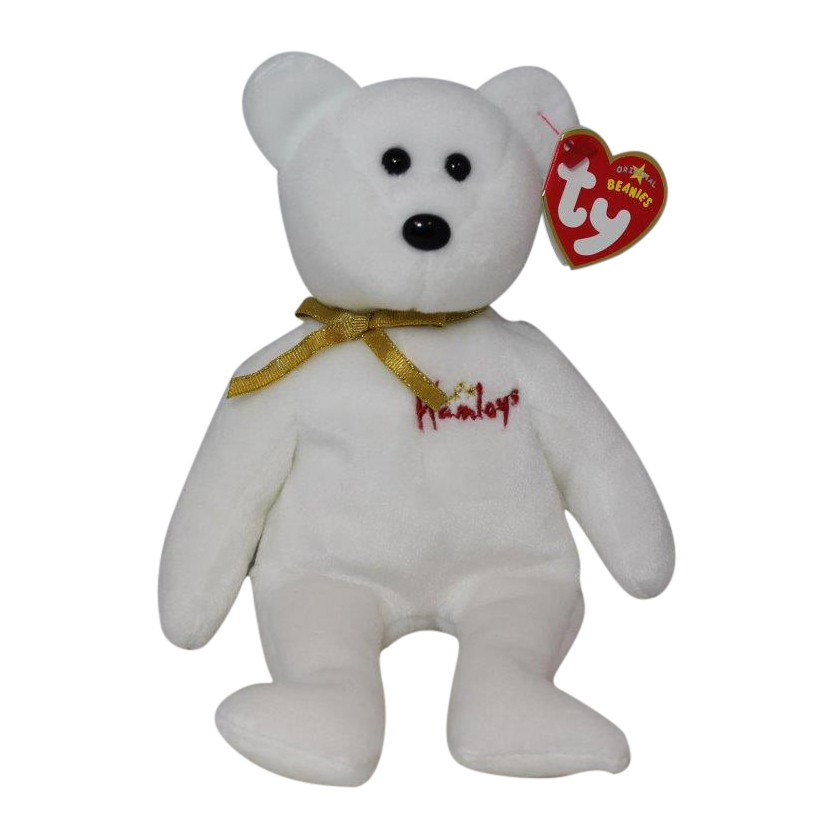 TY HAMLEY the BEAR BEANIE BABY HAMLEY/'S EXCLUSIVE